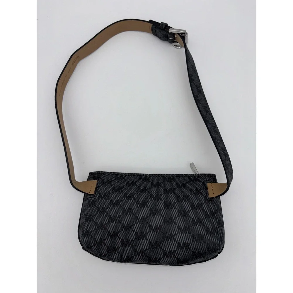 MICHAEL KORS Belt‎ Bag Fanny Pack Logo Monogram Grey Black NEW Small Medium
